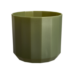 Elho Facet Rond 19 - Groen - L 19 x B  x H 17 cm - Binnen - 100% gerecycled