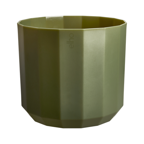 Elho Facet Rond 26 - Groen - L 26 x B  x H 23 cm - Binnen - 100% gerecycled