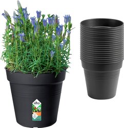 Elho Green Basics Kweekpotten set - 100% Gerecycled Plastic - Set van 20 - Ø 17 x H 15.8 cm