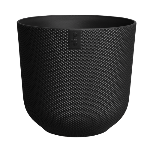 Elho Jazz Rond 30 - Zwart - L 30 x B  x H 27 cm - Binnen - 100% gerecycled