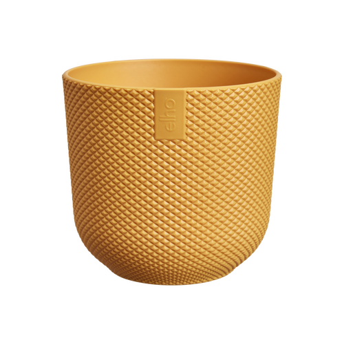 Elho Jazz Rond Mini 11 - Geel - L 11 x B  x H 10 cm - Binnen - 100% gerecycled