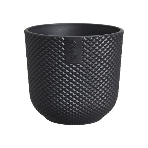 Elho Jazz Rond Mini 7 - Zwart - Ø 7 x H 7 cm - Binnen - 100% gerecycled