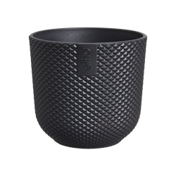 Elho Jazz Rond Mini 7 - Zwart - Ø 7 x H 7 cm - Binnen - 100% gerecycled