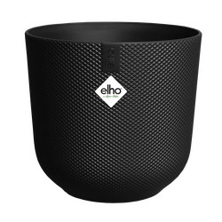 Elho Jazz Rond Mini 9 - Zwart - L 9 x B  x H 9 cm - Binnen - 100% gerecycled