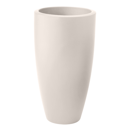 Elho June Round High 30 - Wit - L 30 x B  x H 53 cm - Binnen en Buiten - 100% gerecycled