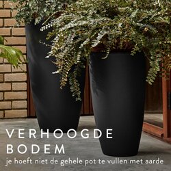 Elho June Round High 30 zwart - afbeelding 3
