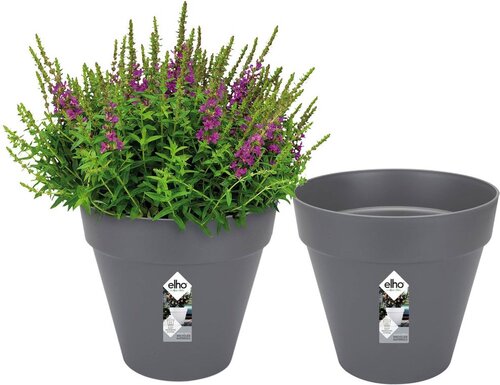 Elho Loft Urban Rond 30 - Plantenpot voor Buiten met Waterreservoir - Set van 2 - Ø 29 x H 30.5 cm -
