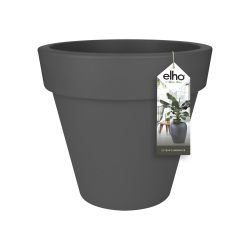 Elho Pure Round 40 - Bloempot - Antraciet - Binnen & Buiten  - Ø 39 x H 35.7 cm
