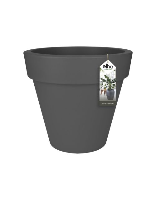 Elho Pure Round 50 - Bloempot - Antraciet - Binnen & Buiten  - Ø 49 x H 44.4 cm
