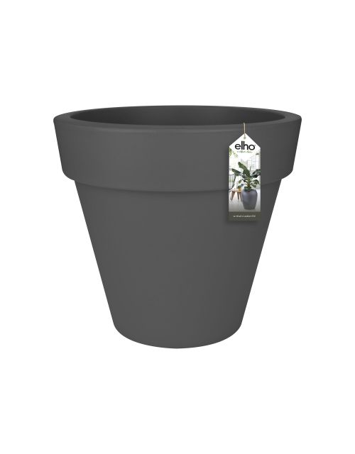 Elho Pure Round 60 - Bloempot - Antraciet - Binnen & Buiten  - Ø 59 x H 53.6 cm