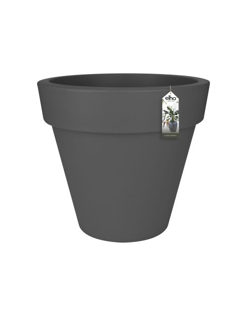 Elho Pure Round 80 - Bloempot - Antraciet - Binnen & Buiten  - Ø 76.5 x H 70 cm