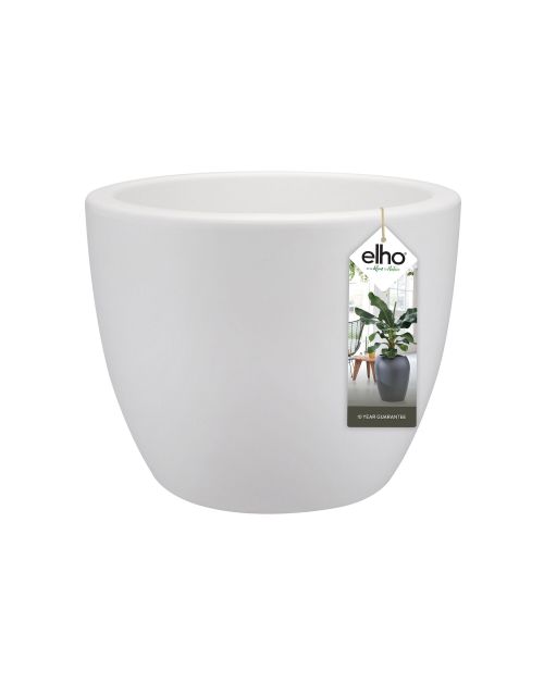 Elho Pure Soft Round Wheels 50 - Bloempot - Wit - Binnen & Buiten  - Ø 49 x H 37 cm