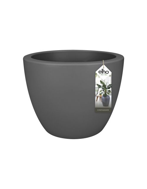 Elho Pure Soft Round Wheels 60 - Bloempot - Antraciet - Binnen & Buiten  - Ø 59 x H 44.5 cm