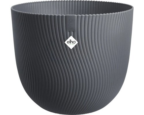 Elho Sereh Rond 40 - Zwart - Ø 39 x H 33 cm - Binnen en Buiten - 100% gerecycled