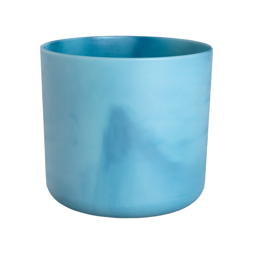 Elho The Ocean Collection Round 14 - Bloempot - Kleur: Atlantisch Blauw - Binnen - Ø 13.8 x H 12.5 c