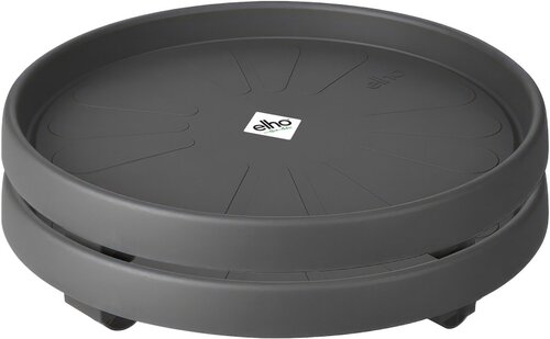 Elho Universele Planttaxi - Onderschotel voor bloempotten - set van 2 - Ø 30 cm - Antraciet