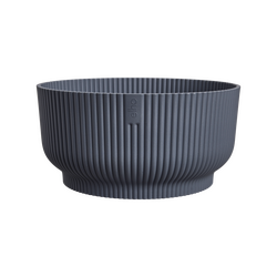 Elho Vibes Fold Bowl 25 - Zwart - L 25 x B  x H 12 cm - Binnen - 100% gerecycled