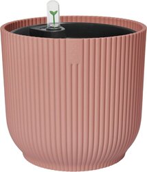 Elho Vibes Fold Rond 18 met Self-Watering Insert - Bloempot met Watermeter - 100% Gerecycled Plastic