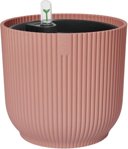 Elho Vibes Fold Rond 22 met Self-Watering Insert - Bloempot met Watermeter - 100% Gerecycled Plastic