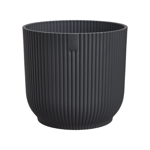 Elho Vibes Fold Rond Mini 9 - Zwart - L 9 x B  x H 9 cm - Binnen - 100% gerecycled