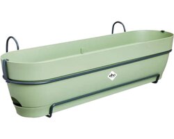 Elho Vibia Campana Balkonbak Allin1 70 - Plantenbak - Pistachegroen - Balkon - L 26 x W 70.4 x H 17.