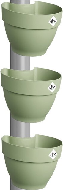 Elho Vibia Campana Regenpijpbakje - Bloempotten voor Regenpijp - 100% Gerecycled Plastic - Set van 3