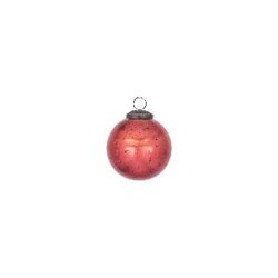 PTMD Elian Burgundy round glass ball shiny XS
