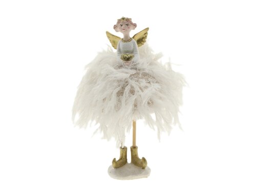 Engel isabel d9h17cm wit
