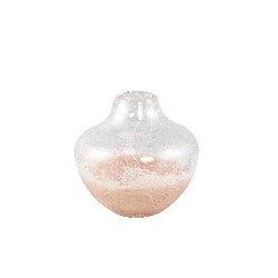 PTMD Enrikas Brown glass bulb vase shaped round