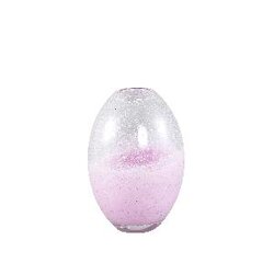 PTMD Enrikas Purple glass bulb vase round high