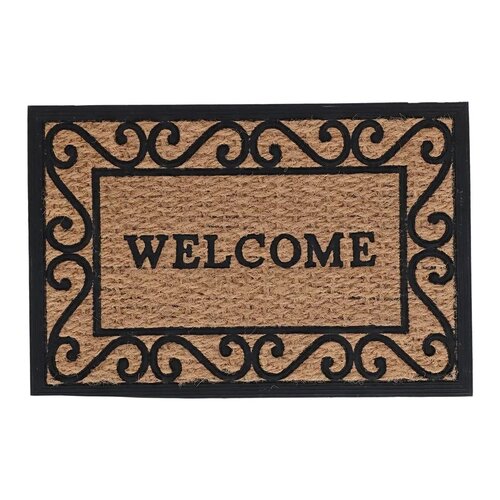 Esschert Deurmat rubber/kokos welcome 60x40cm