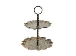 Etagere blad d29.5h38.5cm bruin