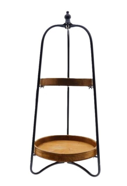 Etagere hijan 2lg d40h97.5cm zwart