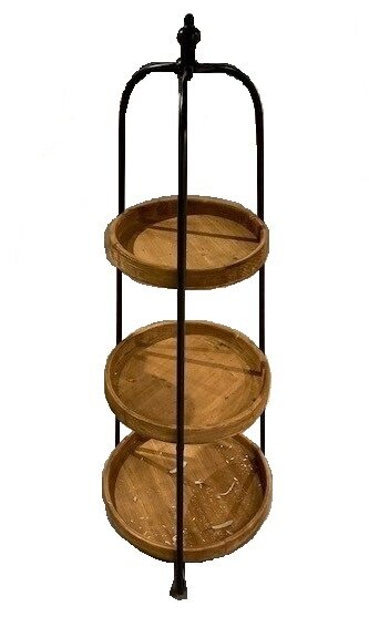 Etagere hijan 3lg d47.5h134cm zwart