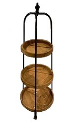 Etagere hijan 3lg d47.5h134cm zwart