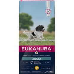 Eukanuba dog adult medium chicken  12 KG
