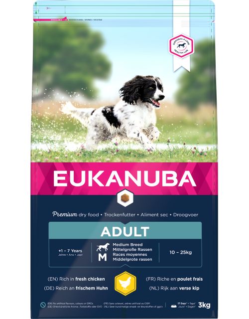 Eukanuba dog adult medium chicken  3 KG