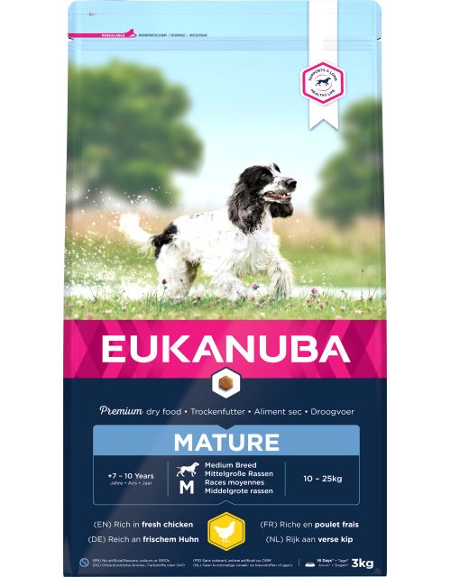 Eukanuba dog mature medium chicken  3 KG
