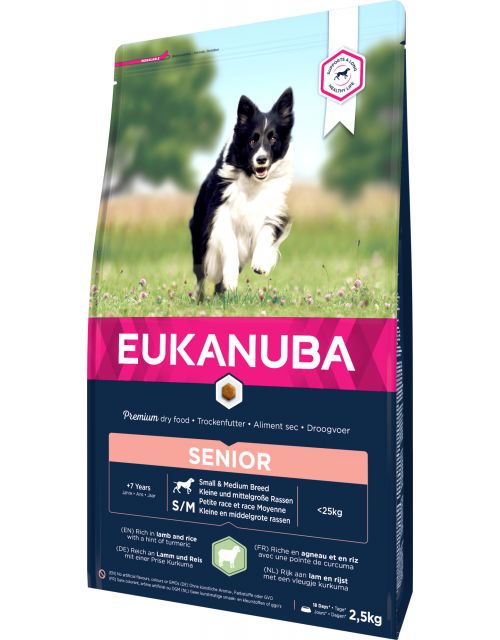 Eukanuba Senior Sm - Med Lamb & Rice  2,5 KG