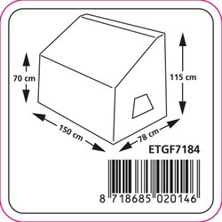 Eurotrail bankhoes ca 75x150x115cm grijs - afbeelding 4