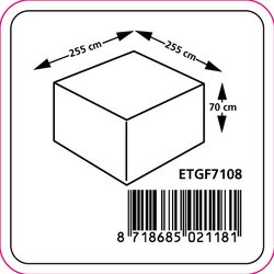 Eurotrail hoes loungeset 255x255x70cm grijs - afbeelding 3
