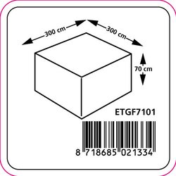 Eurotrail hoes loungeset 300x300x70cm grijs - afbeelding 3