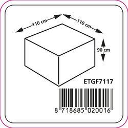 Eurotrail Loungestoelhoes ca 110x110x90cm grijs - afbeelding 3
