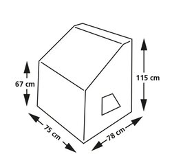 Eurotrail Loungestoelhoes ca 75x75x115cm grijs - afbeelding 4