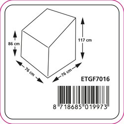 Eurotrail Stapelstoelhoes cantona 66x66x117 grijs - afbeelding 3