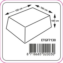 Eurotrail zitgroephoes ca 195x160x100cm grijs - afbeelding 5