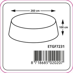 Eurotrail zitgroephoes cantonic d260h100cm grijs - afbeelding 4