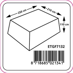 Eurotrail zitgroephoes rh 250x210x110cm grijs - afbeelding 3
