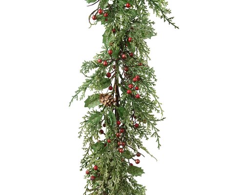 Everlands Berry glitter slinger binnen dia5cm x L.180cm - afbeelding 1