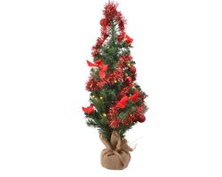 Everlands Diy mini boom red decoration LED BO binnen dia36cm x H.60cm - afbeelding 1